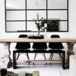 Le-Fashion-Blog-Australian-Blogger-Brooke-Testoni-Bright-Minimal-Home-Ornate-Light-Wood-Dining-Table-Grid-Wall-Mirror-Mid-Century-Black-Chairs-Side-Bench