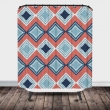 Coral And Navy Blue Shower Curtain2000 X 2000