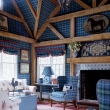 plaid-roman-shades-with-transitional-armchairs-and-accent-chairs-living-room-eclectic-and-valance-8