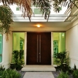 modern-front-doors-and-front-door-landscaping-also-glass-wall-in-contemporary-entry-design-ideas-with-white-wall-and-outdoor-lighting-decoration