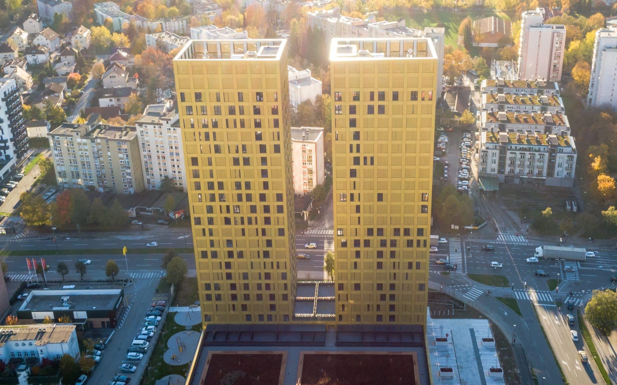 Zlata dvojčka: najvišji stanovanjski objekt v Sloveniji